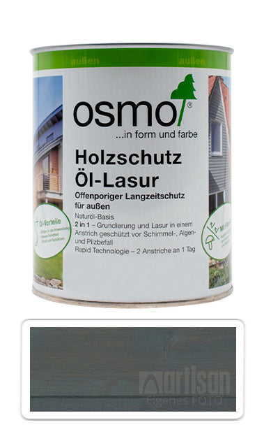 Osmo Holzschutz Öl-Lasur Eco Produkt Holzfarbe außen Garten Holz Öl Quarzgrau