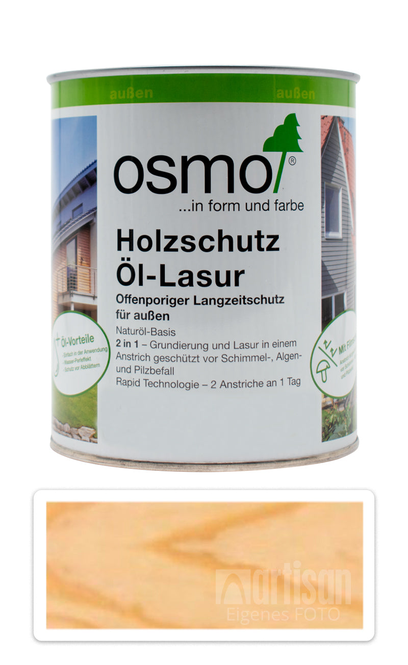 Osmo Holzschutz Öl-Lasur Eco Produkt Holzfarbe außen Garten Holz Öl Farblos Matt