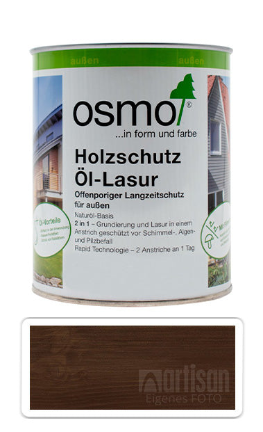 Osmo Holzschutz Öl-Lasur Eco Produkt Holzfarbe außen Garten Holz Öl Nussbaum