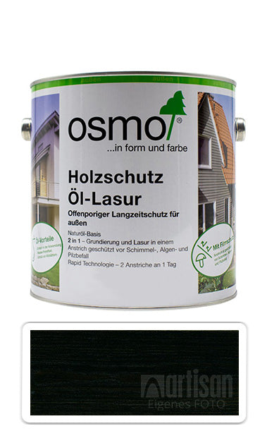 Osmo Holzschutz Öl-Lasur Eco Produkt Holzfarbe außen Garten Holz Öl Ebenholz