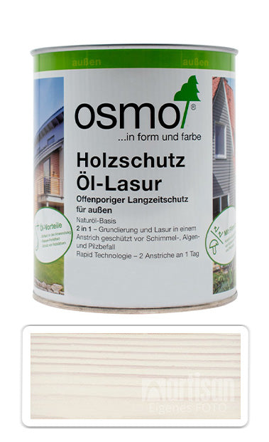 Osmo Holzschutz Öl-Lasur Eco Produkt Holzfarbe außen Garten Holz Öl Weiss