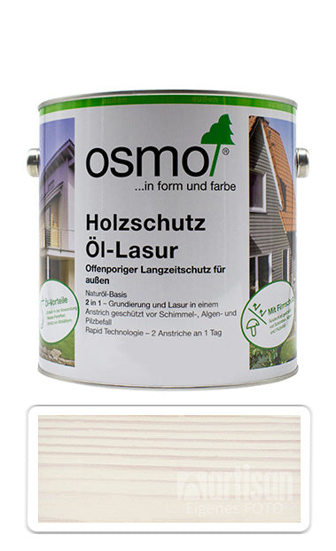 Osmo Holzschutz Öl-Lasur Eco Produkt Holzfarbe außen Garten Holz Öl Weiss