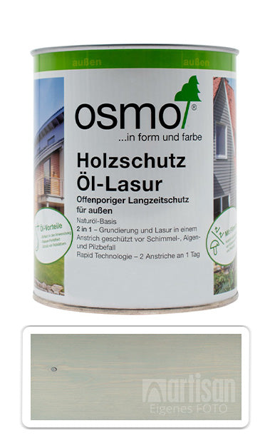 Osmo Holzschutz Öl-Lasur Eco Produkt Holzfarbe außen Garten Holz Öl Perlgrau