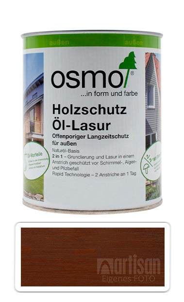 Osmo Holzschutz Öl-Lasur Eco Produkt Holzfarbe außen Garten Holz Öl Mahogani