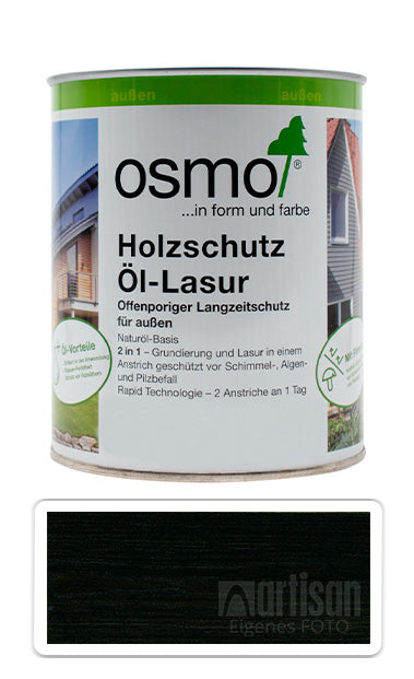 Osmo Holzschutz Öl-Lasur Eco Produkt Holzfarbe außen Garten Holz Öl Ebenholz