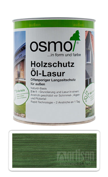 Osmo Holzschutz Öl-Lasur Eco Produkt Holzfarbe außen Garten Holz Öl Tannengrün