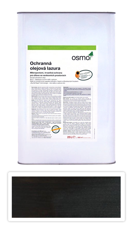 Osmo Holzschutz Öl-Lasur Eco Produkt Holzfarbe außen Garten Holz Öl Ebenholz