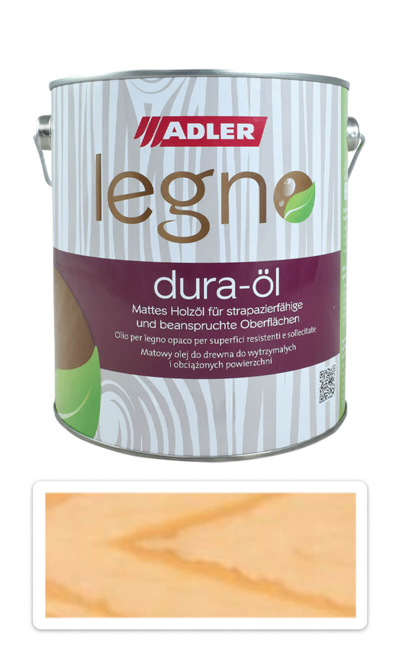 ADLER Legno Dura-Öl - Schnelltrocknendes Öl für beanspruchte Oberflächen im Innenbereich 2,5 l Farblos